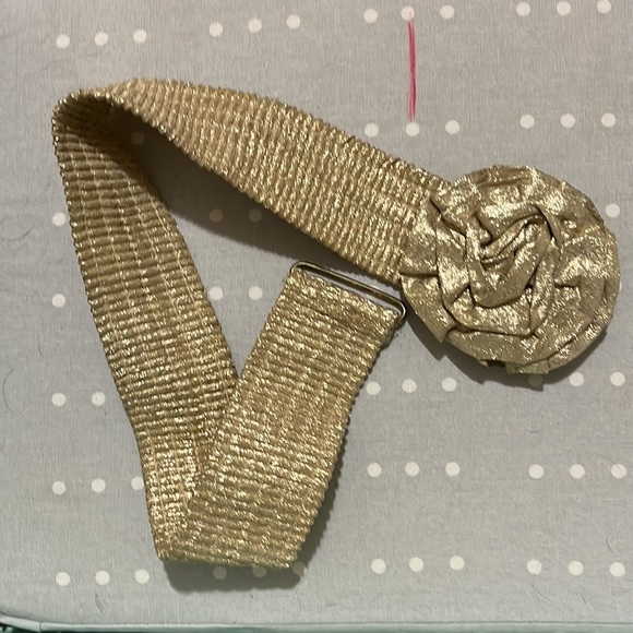 Belt, stretchy, gold, vintage - Picture 4 of 4